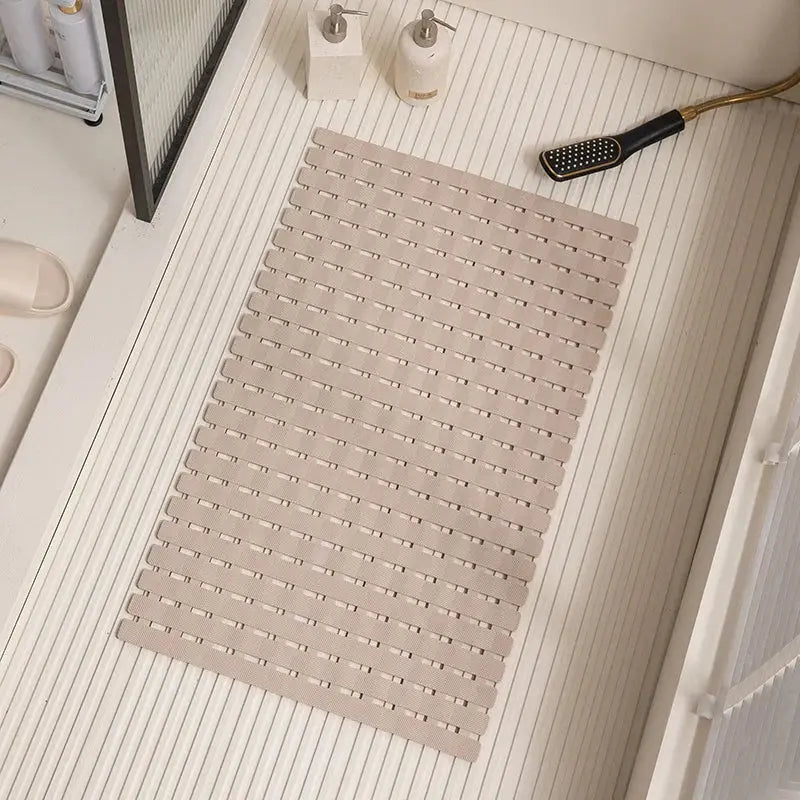 1pc Bathtub Mat Non Slip, Shower Mat for Inside Shower, Suction Cups Design and Drain Holes, 27.5 X 15.7 Inch / 40x70cm Safe Mat