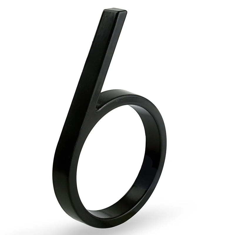 1pc 125mm Floating House Number Outdoor 5 inch Black Zinc Alloy Letter Apartment Door Numbers Mailbox Address Sign #0-9