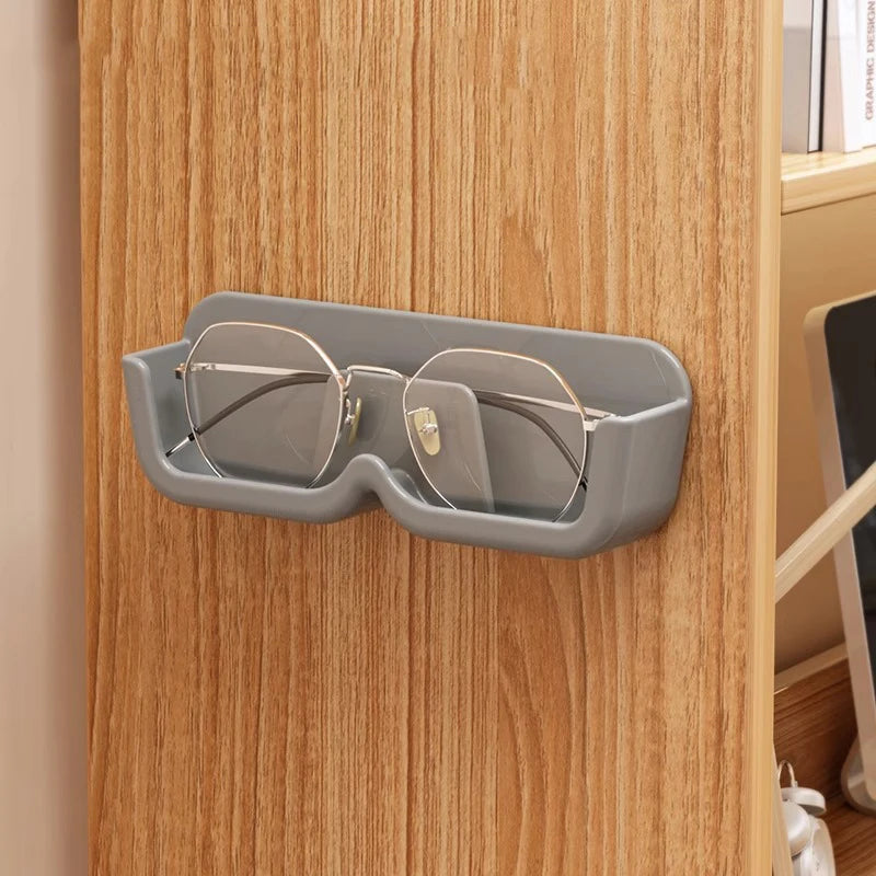 1/2/3PCSWall Mounted Glasses Storage Box Punch-free Self-adhesive Glass Display Cabinet Glasses Storage Box Sunglasses Organizer