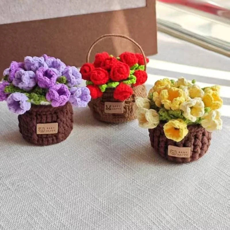 Office Object™ Crochet Rose Coasters