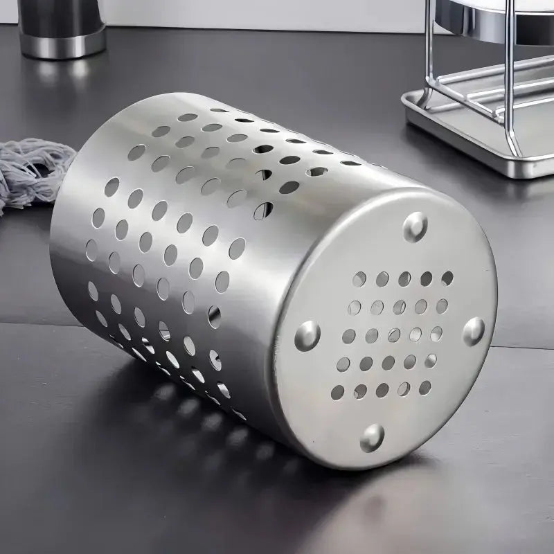 1/2 Piece Steel Stainlesscylindrical Chopstick Cutlery Storage Box Suitable for Home Kitchens, Restaurants, and Dormitories