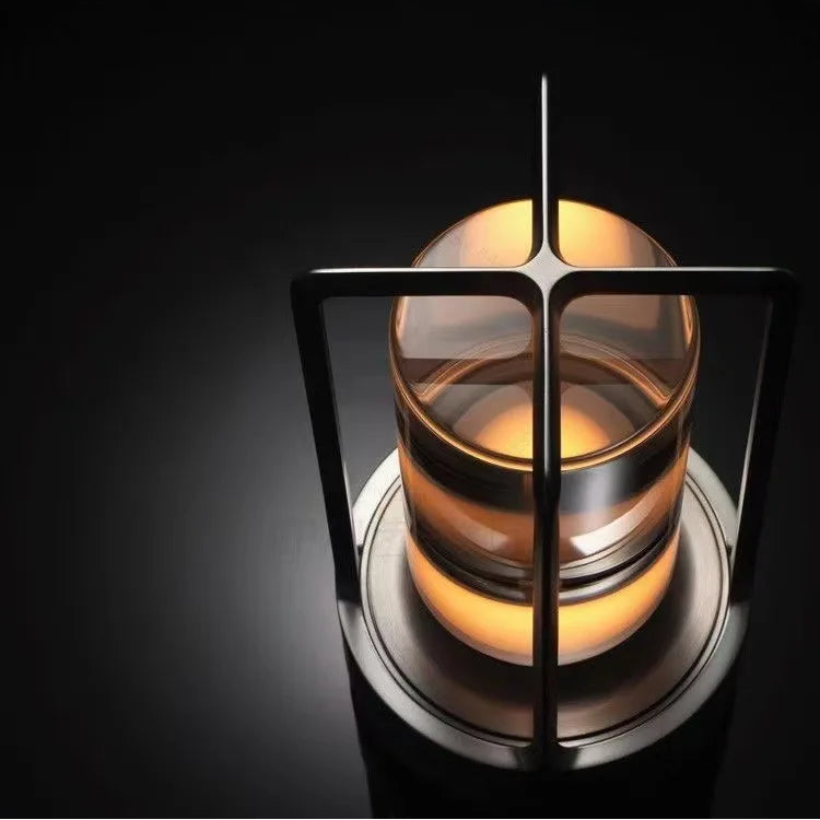 Aluminum Alloy Crystal Lamp LED Rechargeable Touch Table Lamp Restaurant Decoration Atmosphere Night Light Camping Creative Lamp