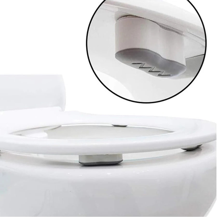4PCS Universal Toilet Seat Protector Pads - Non-Slip Strong Adhesive Cushioned for Bidet, Elderly & Pregnancy Bathroom Safety Ac