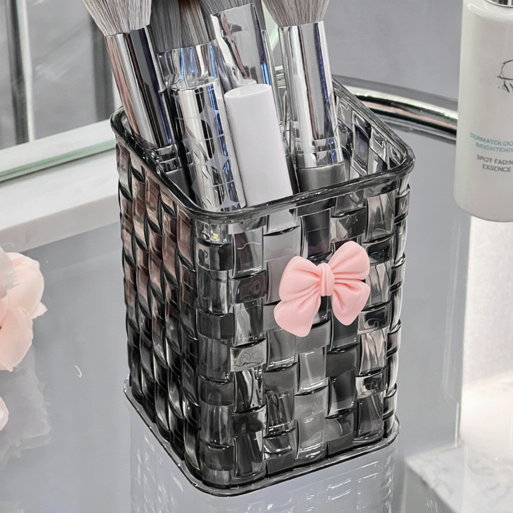Office Object™ Clear Acrylic Desk Organizer with Bow
