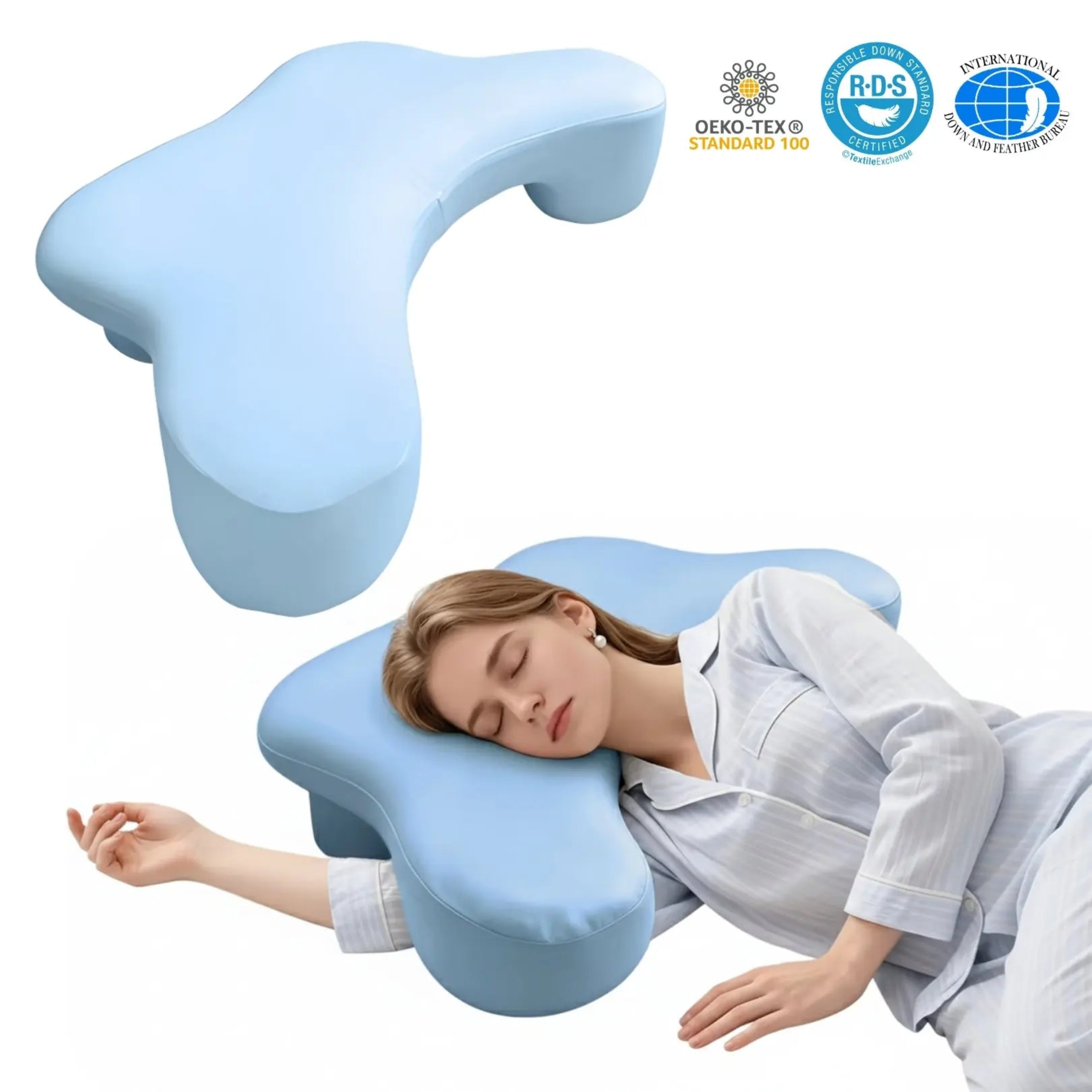 Goodinary® Side Sleeper Pillow with Arm Holes