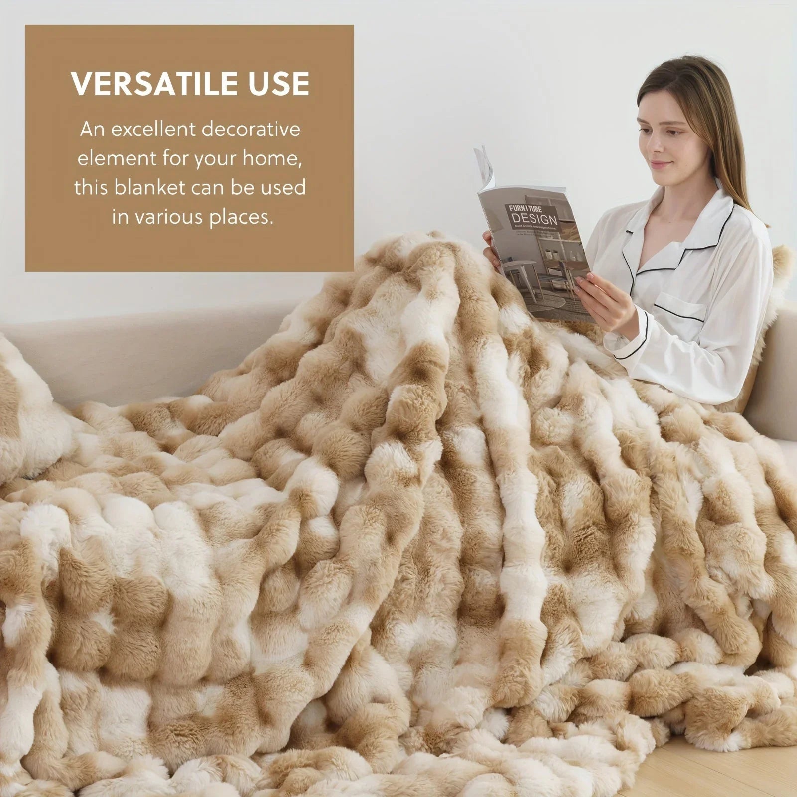 Goodinary® Tie Dye Faux Fur Blanket Goodinary