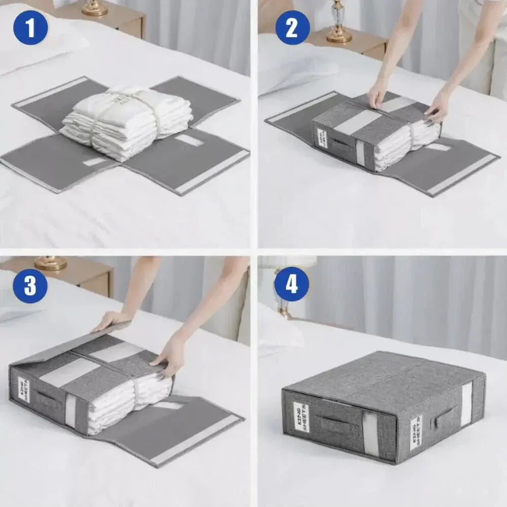 Goodinary® Foldable Fabric Window Zipper Storage Box Goodinary