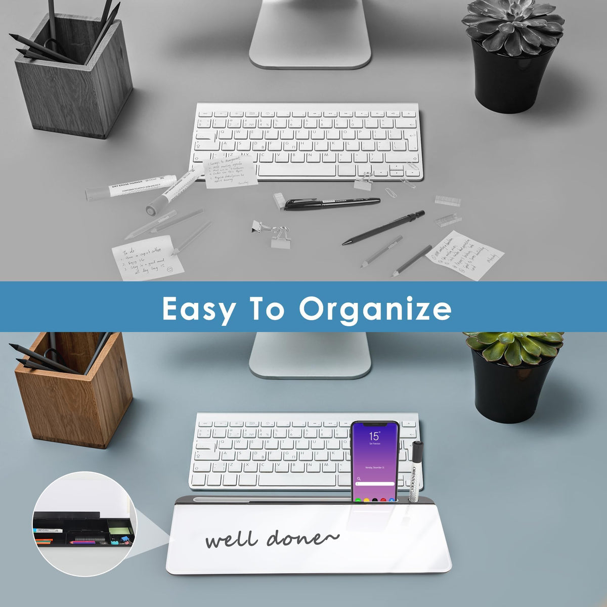 Office Object™ Glass Memo Desk Pad