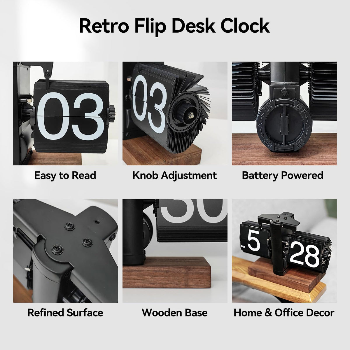 Office Object™ Flip Desk Clock