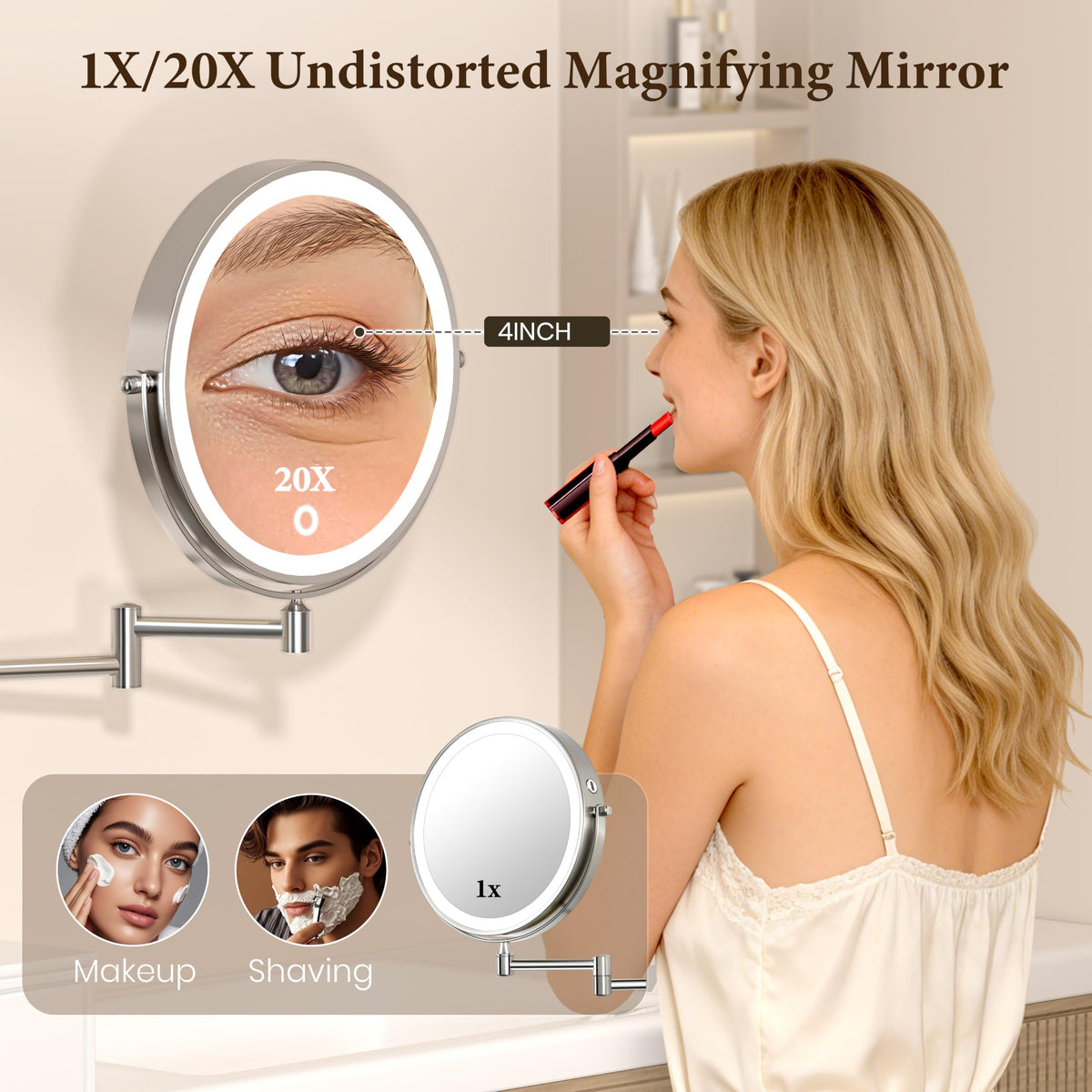 Goodinary® Rechargeable LED Mirror