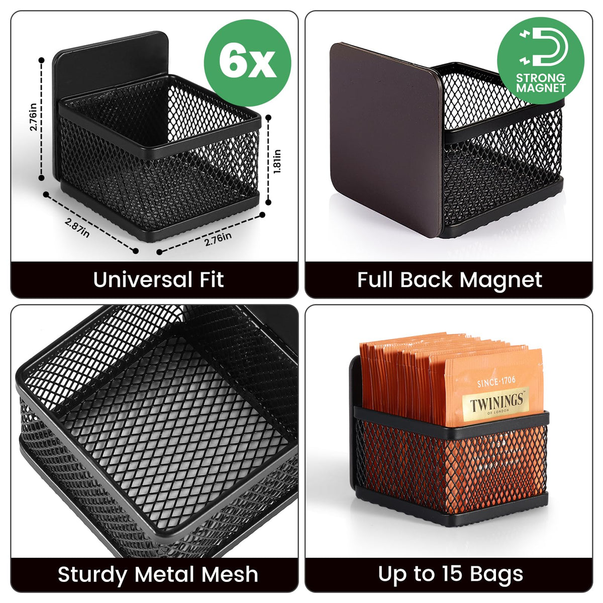 Goodinary® Magnetic Tea Bag Organizer
