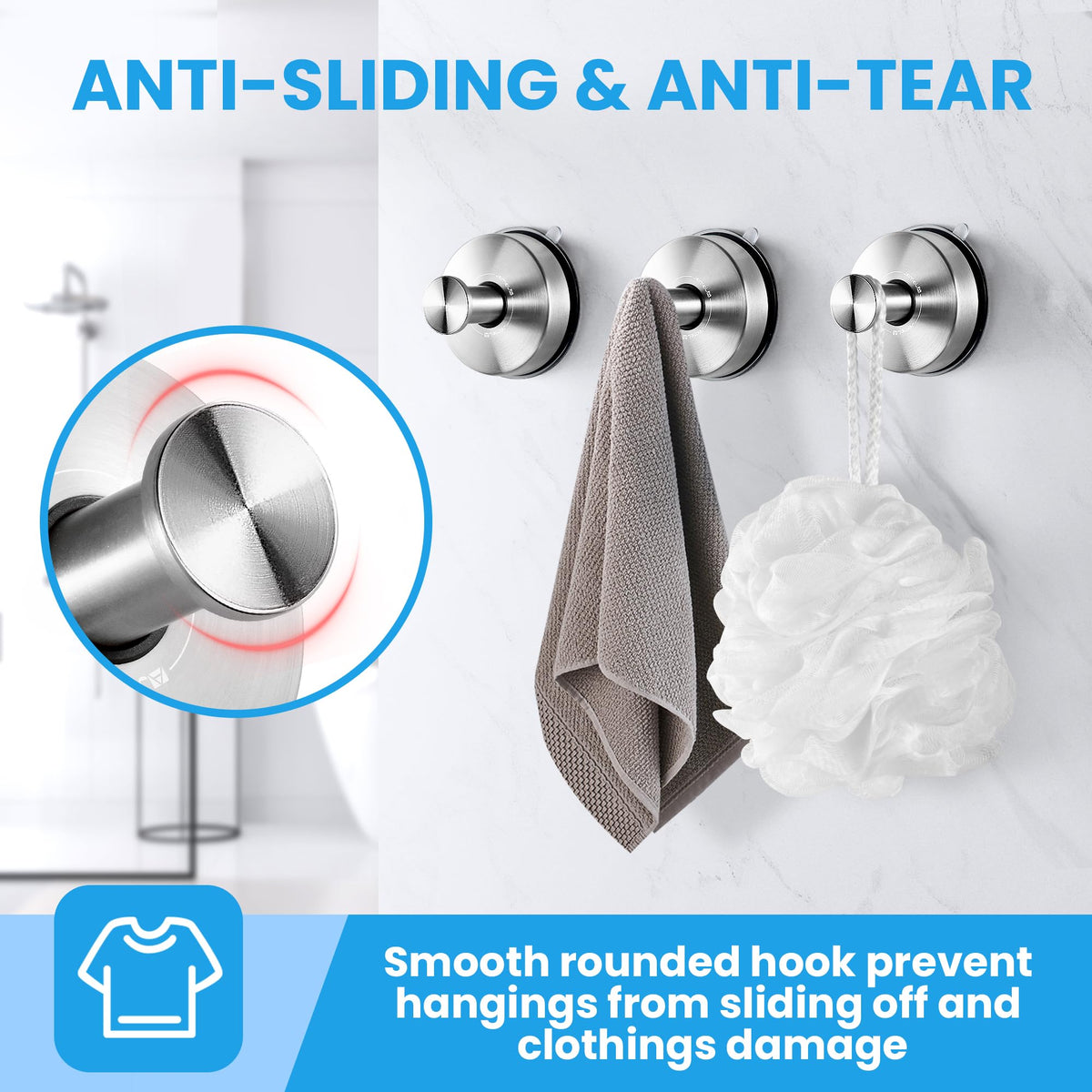 Goodinary® Suction Cup Hooks (2 Pcs)