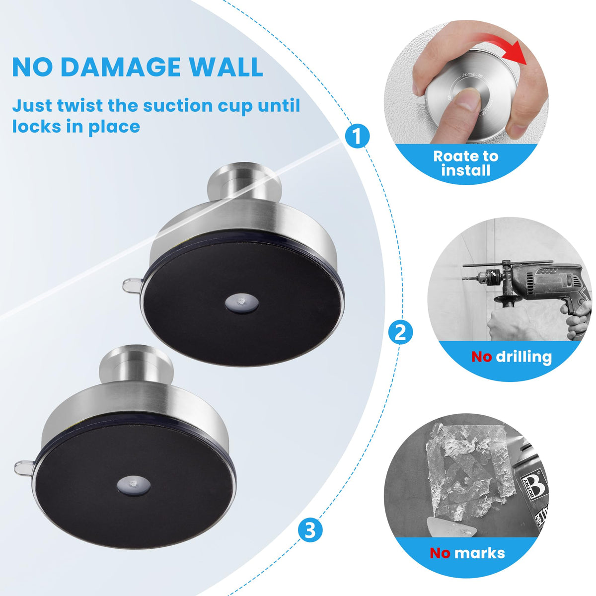 Goodinary® Suction Cup Hooks (2 Pcs)