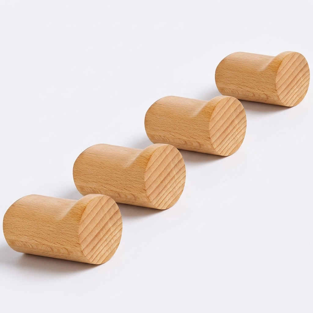 Goodinary® Minimalist Wood Hook (4 Pcs)