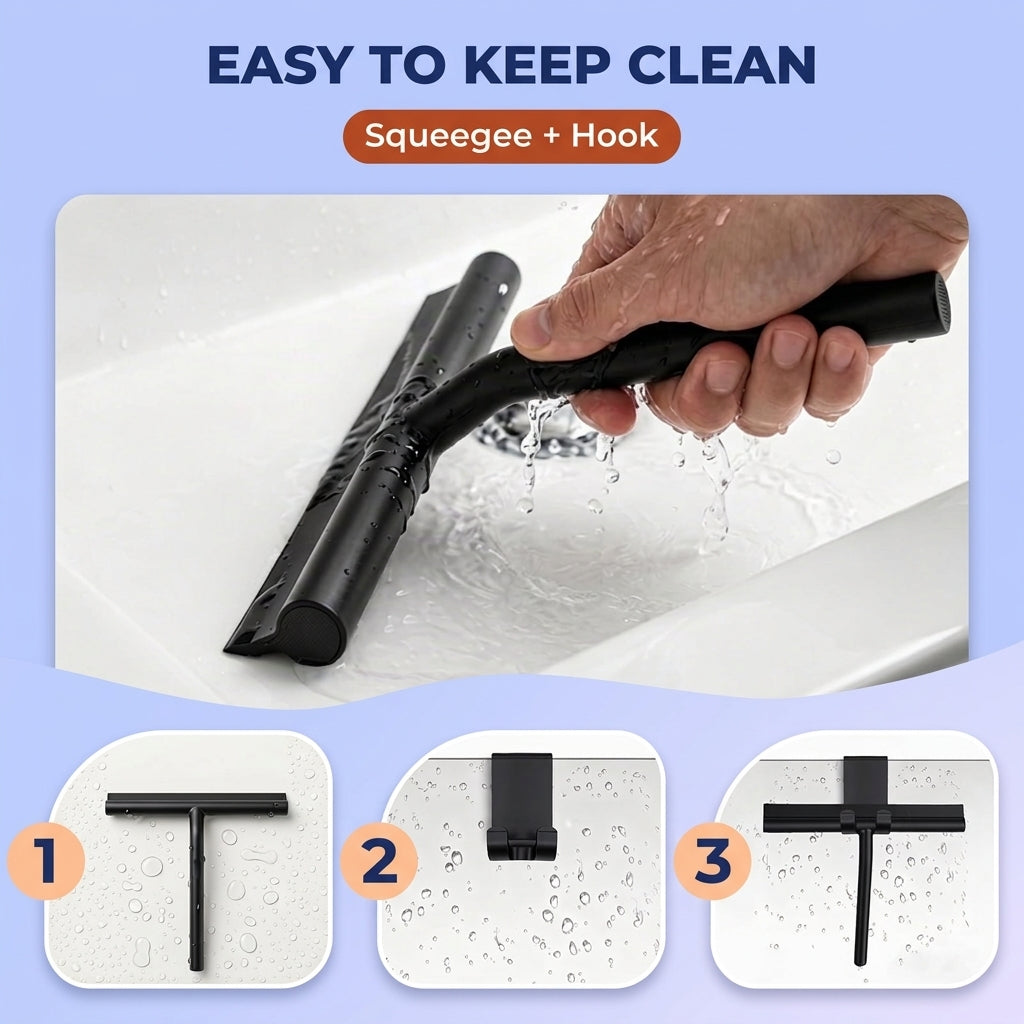 Goodinary® Modern Shower Squeegee with Silicone Blade