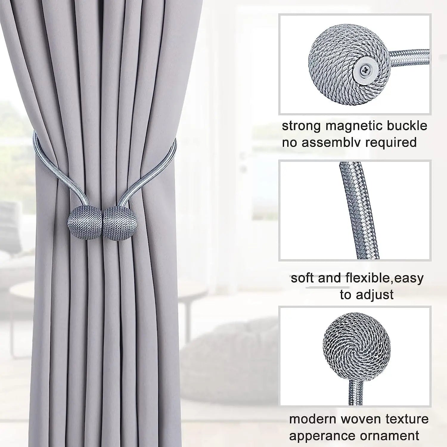 Goodinary® Earphone Curtain Tiebacks (2 Pcs) Goodinary