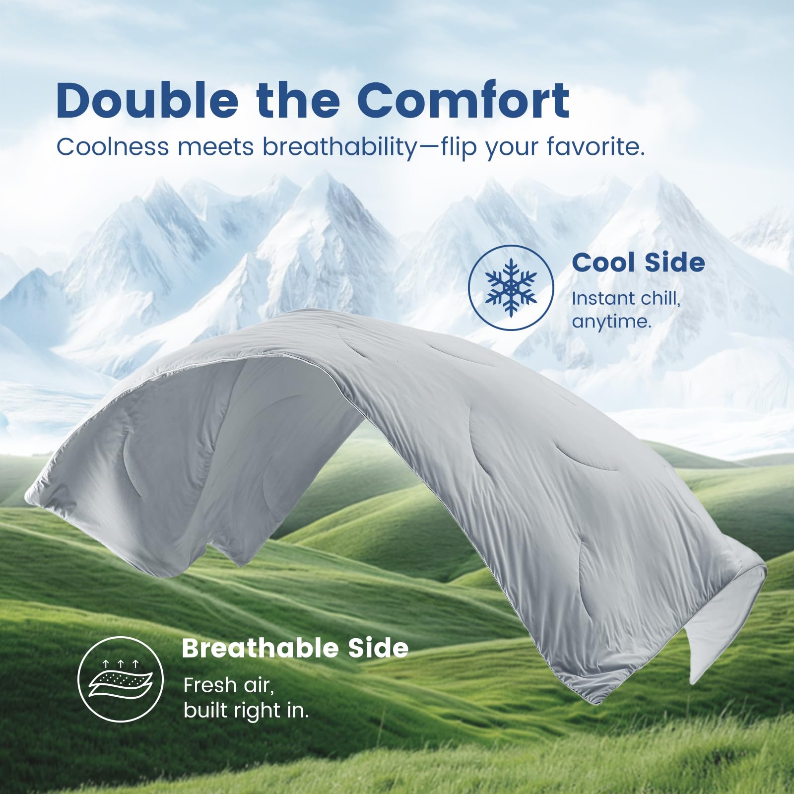 Goodinary® Dual Sided Silky Cooling Comforter