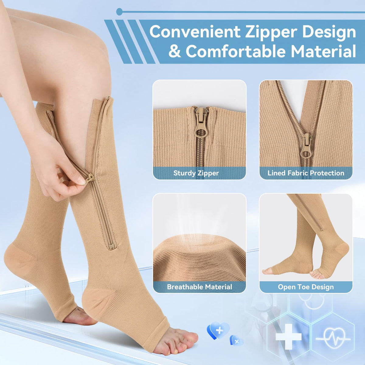 Goodinary® Zipper Compression Socks