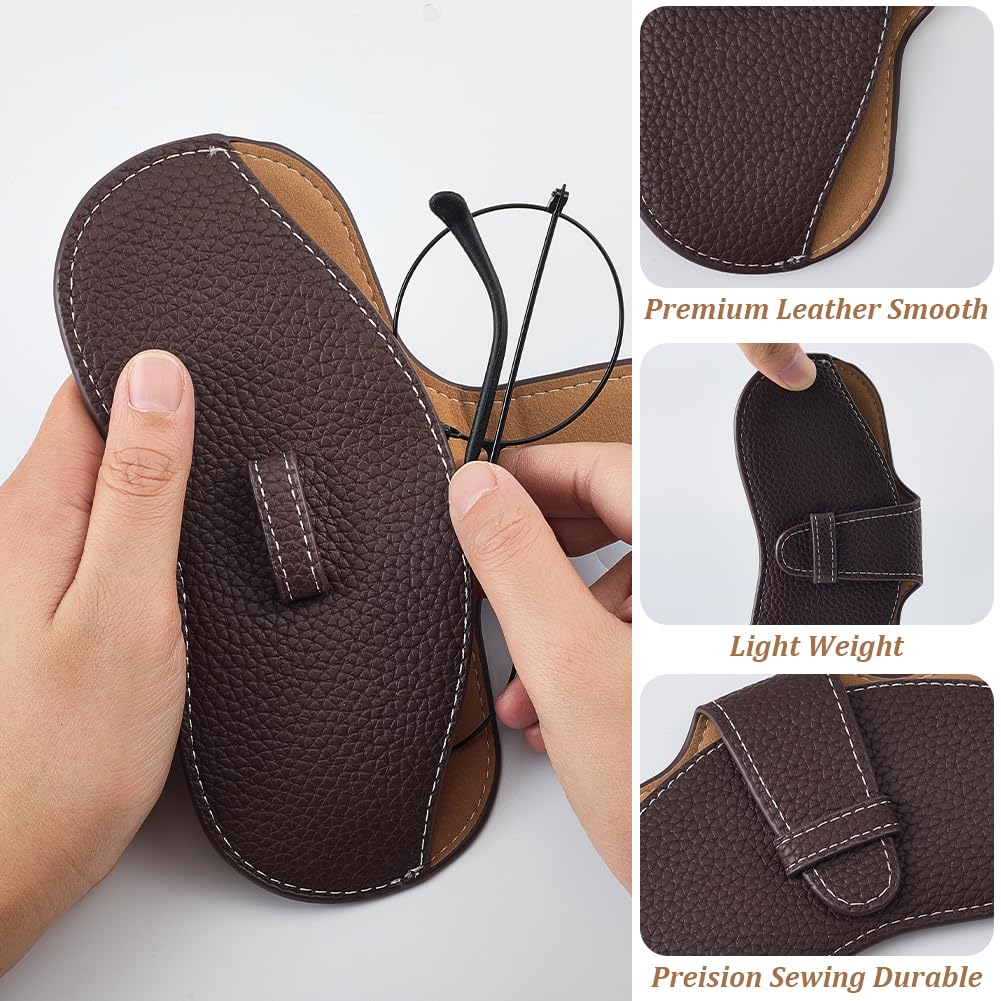 Goodinary® Slim Leather Glasses Case Portable Sleeve