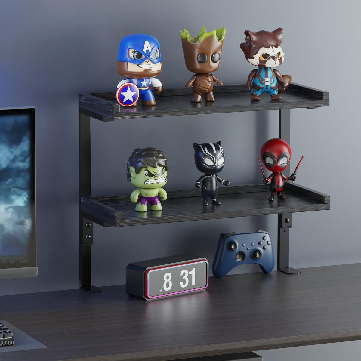 Office Object™ Clamp On Desk Shelf 2-Tier