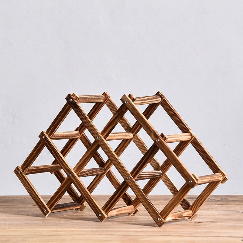 Goodinary® Foldable Wooden Wine Rack