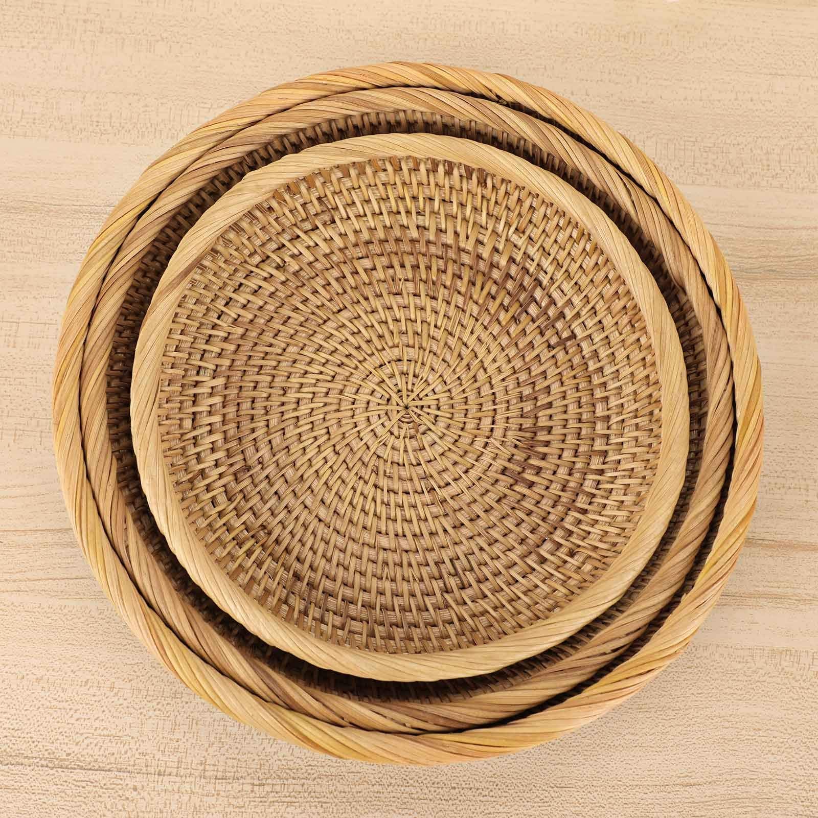 Goodinary® Handwoven Rattan Storage Basket Set Goodinary