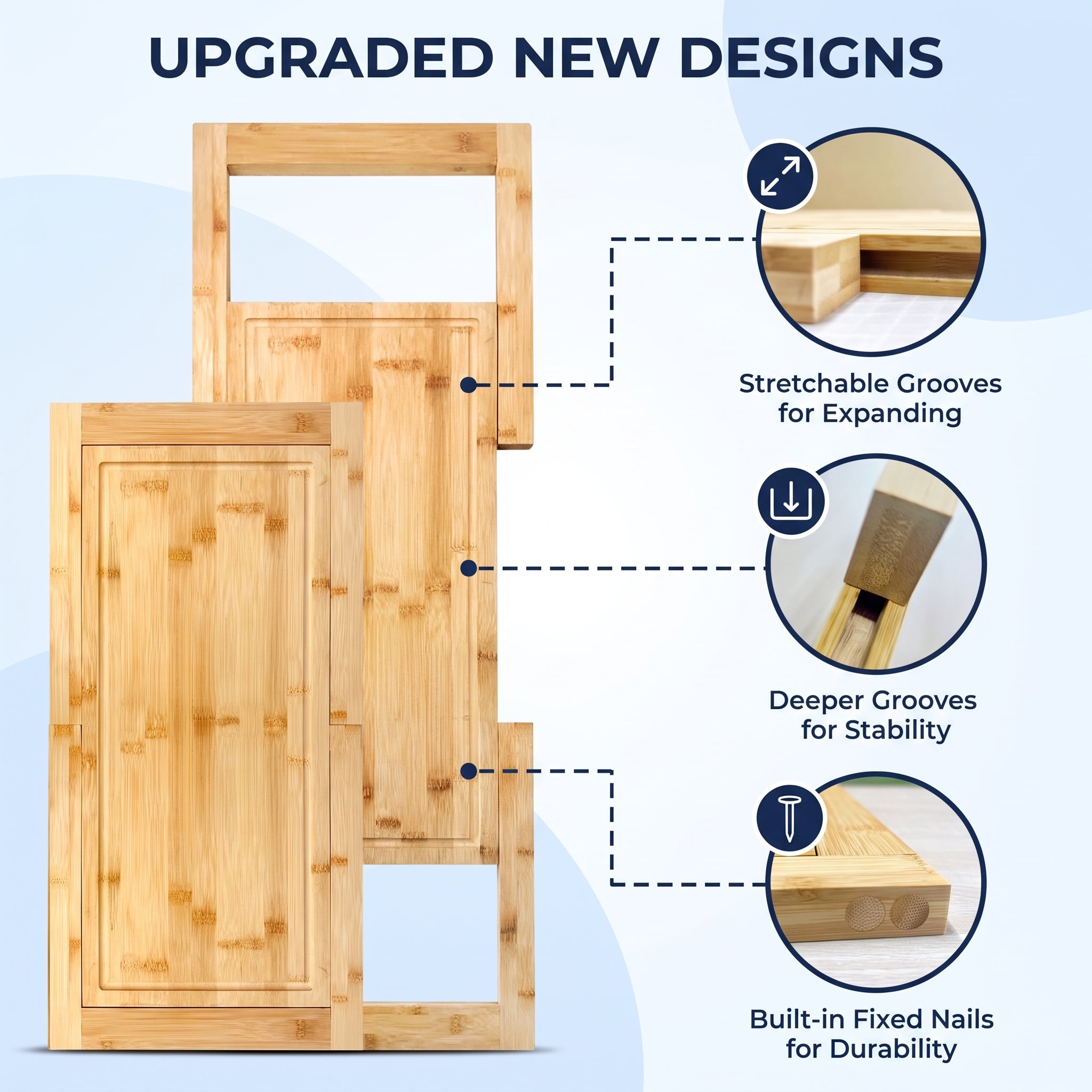 Goodinary® Expandable Bamboo Cutting Board