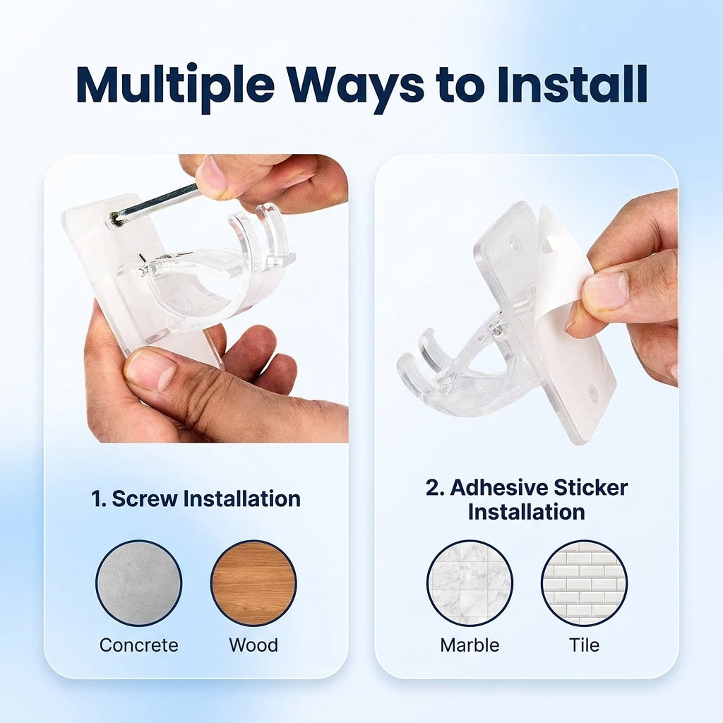 Goodinary® No Drill Curtain Bracket (4 Pcs)