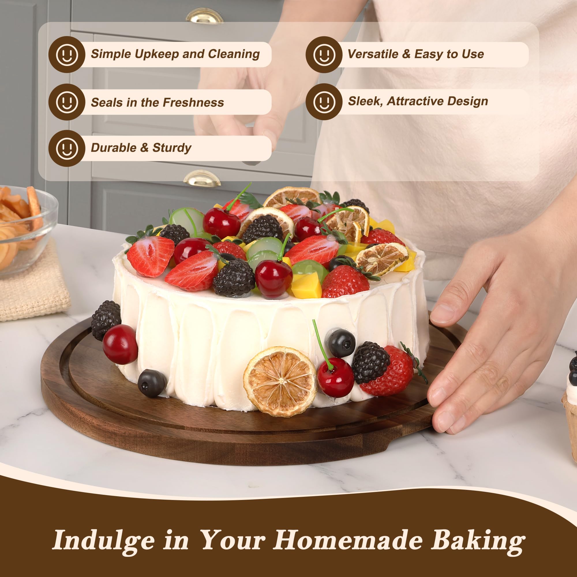 Goodinary® Wooden Cake Stand