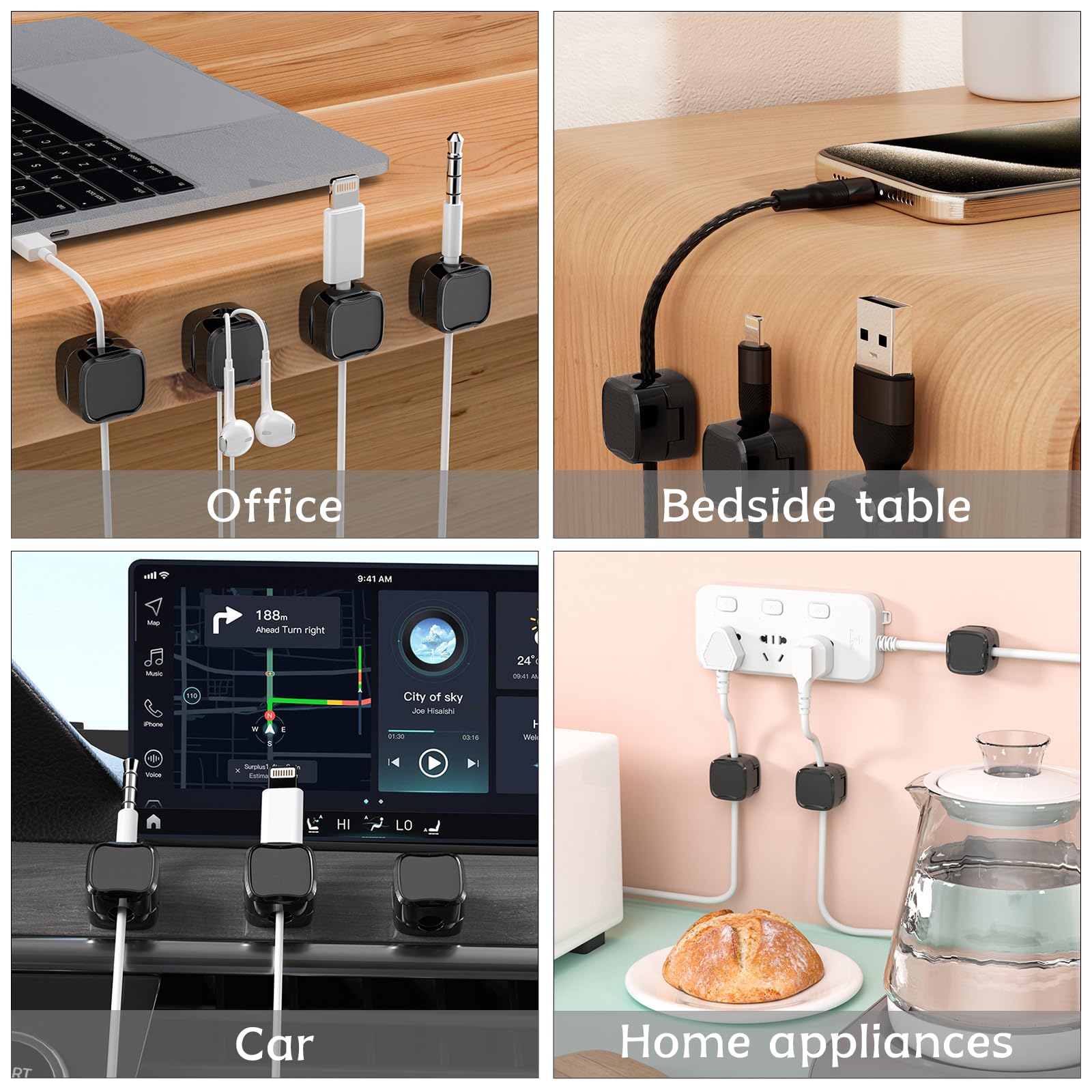 Goodinary® Magnetic Cable Clips (3pcs)