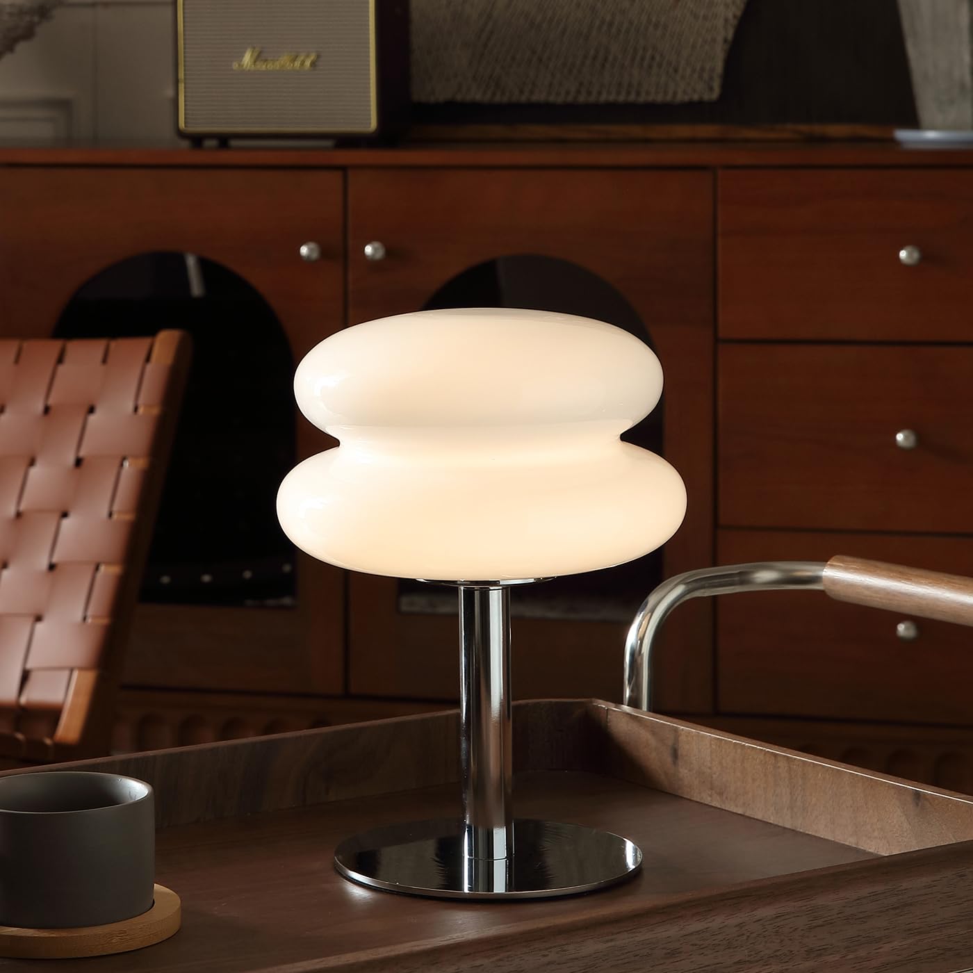 Goodinary® Glass Mushroom Lamp with Dimmable Light