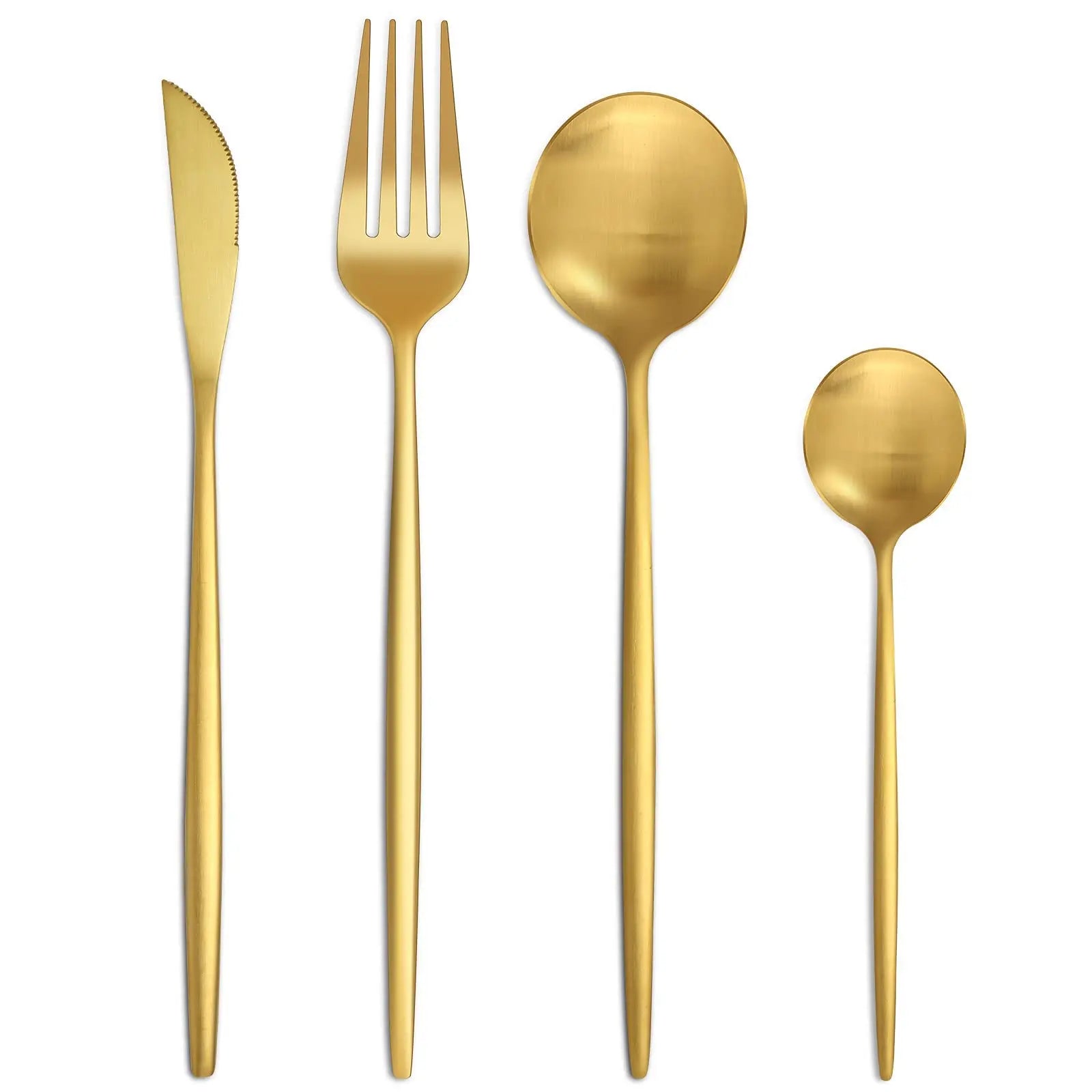 Goodinary® Gold Stainless Steel Cutlery Set (4 Pcs) Goodinary