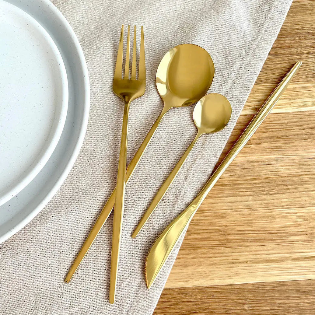 Goodinary® Gold Stainless Steel Cutlery Set (4 Pcs) Goodinary