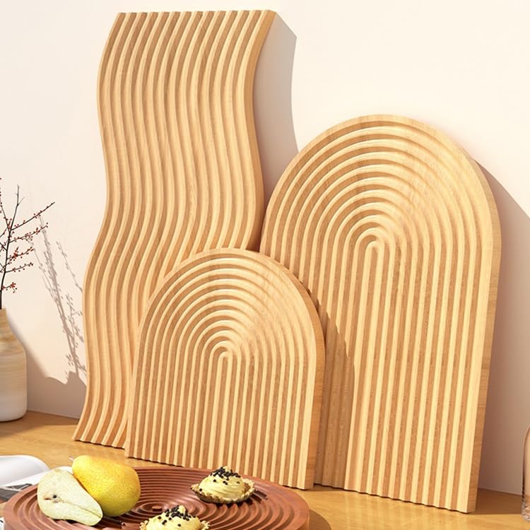 Goodinary® Wave Shaped Beech Wood Decorative Tray