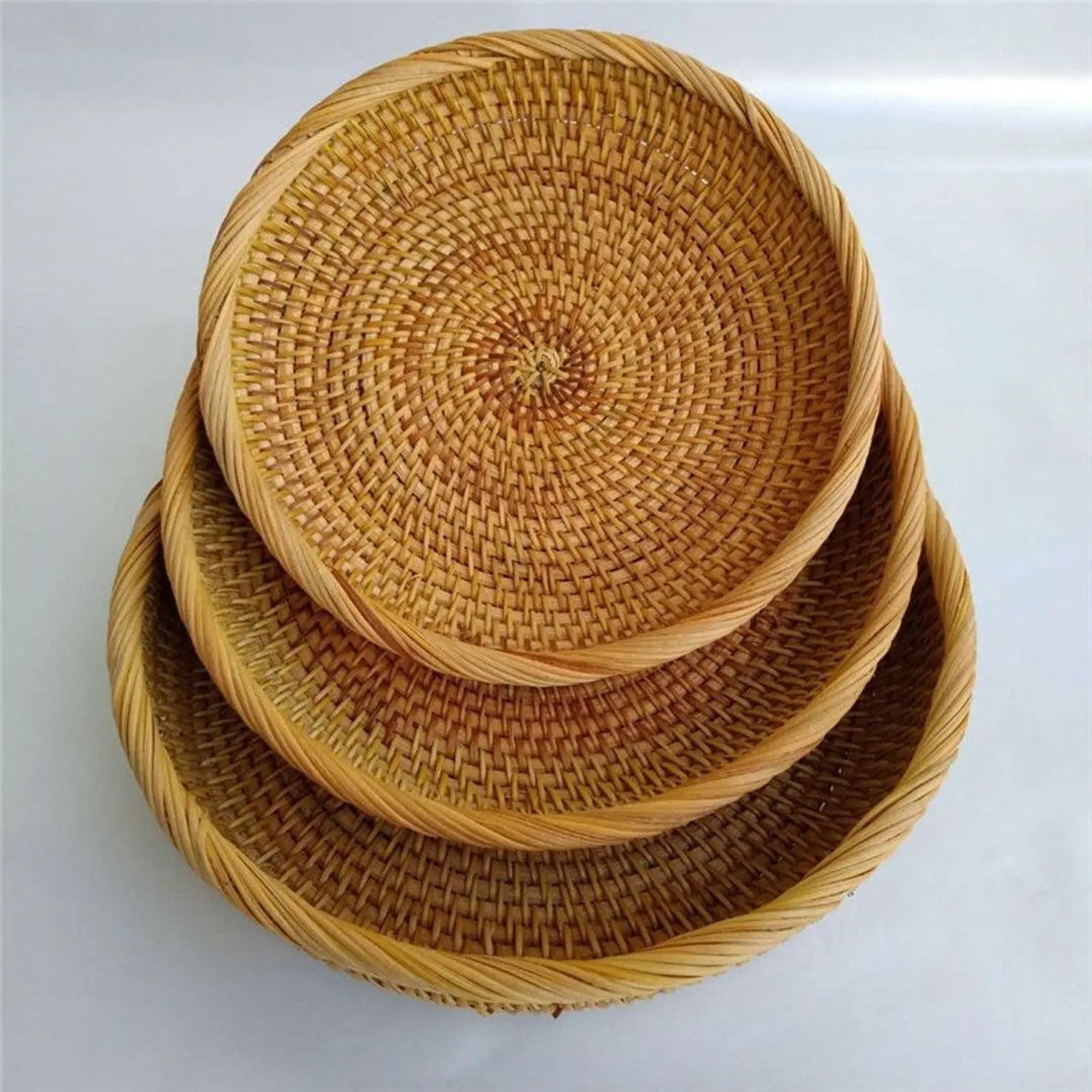 Goodinary® Handwoven Rattan Storage Basket Set Goodinary