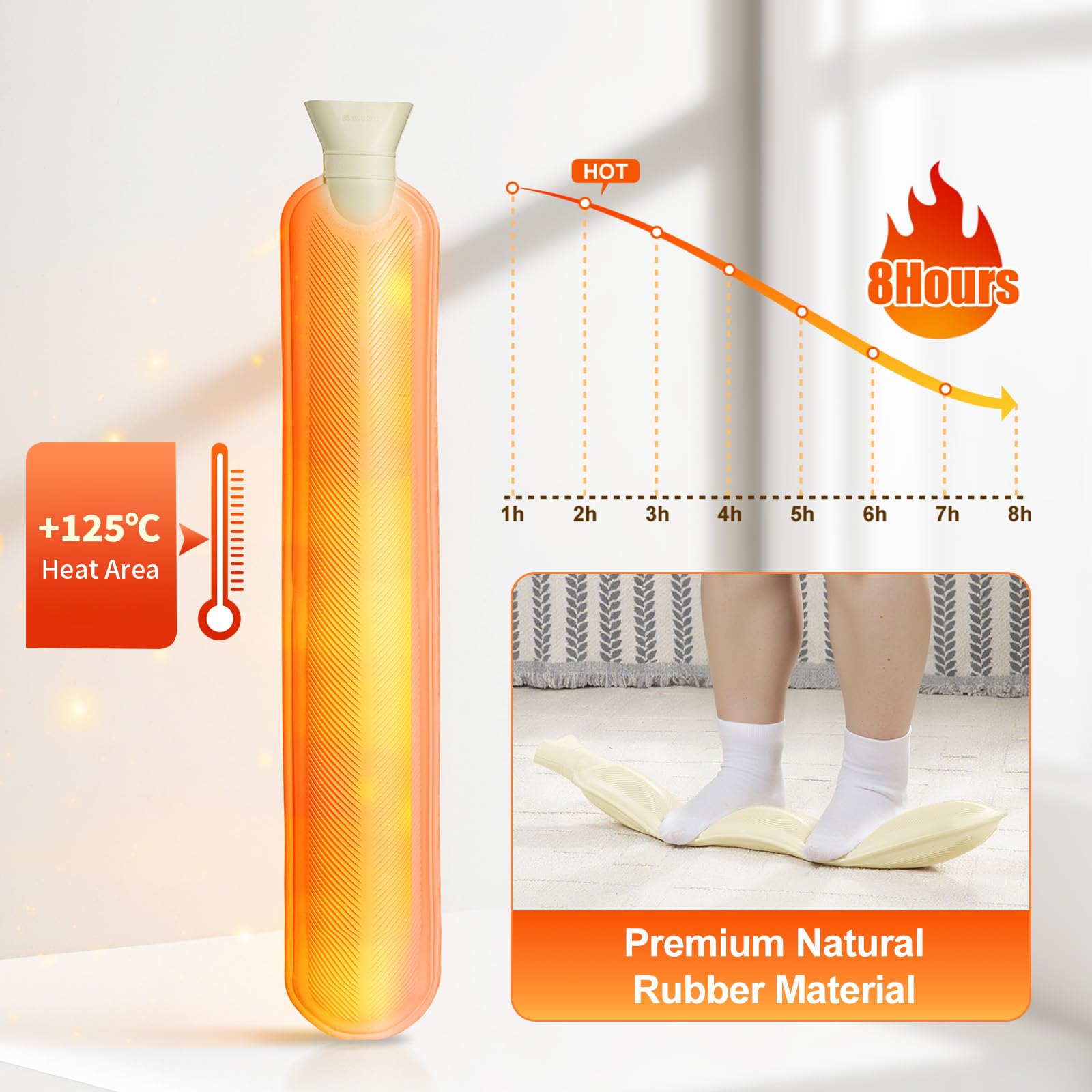 Goodinary® Rubber Bottle with Soft Cover