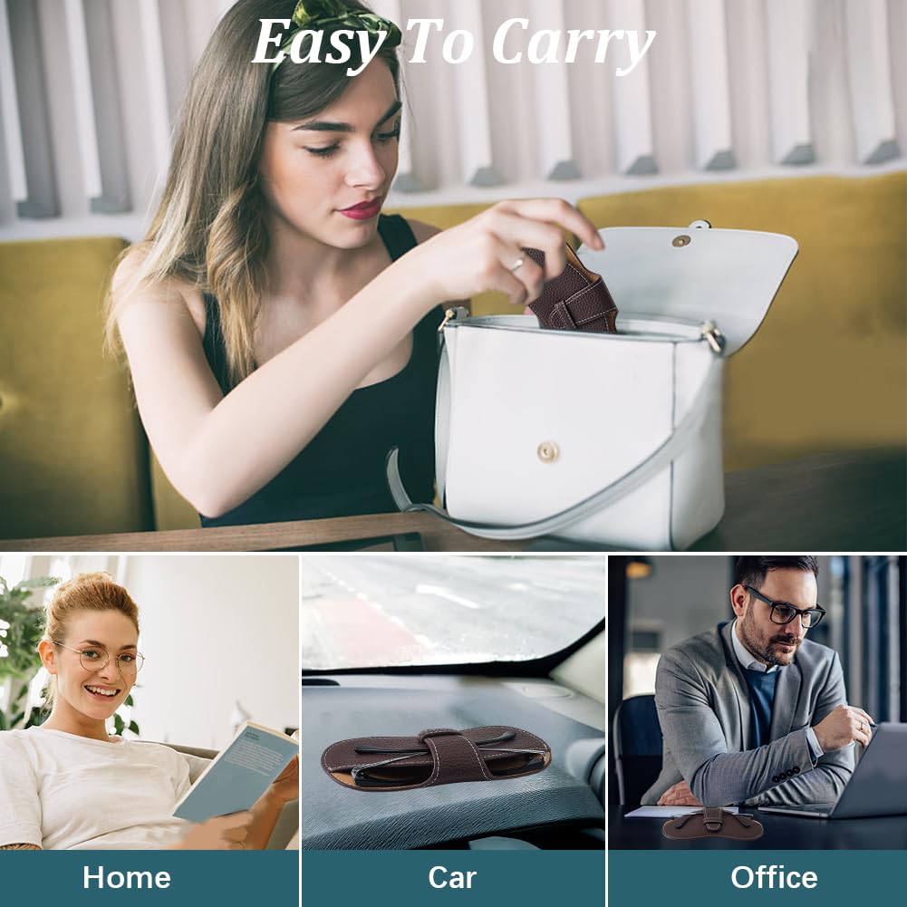 Goodinary® Slim Leather Glasses Case Portable Sleeve