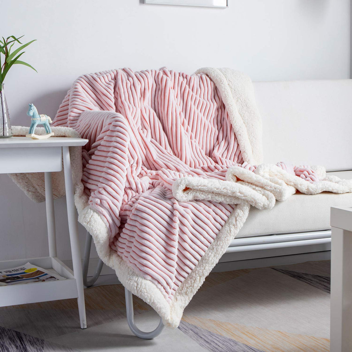 Goodinary® Ribbed Flannel Blanket