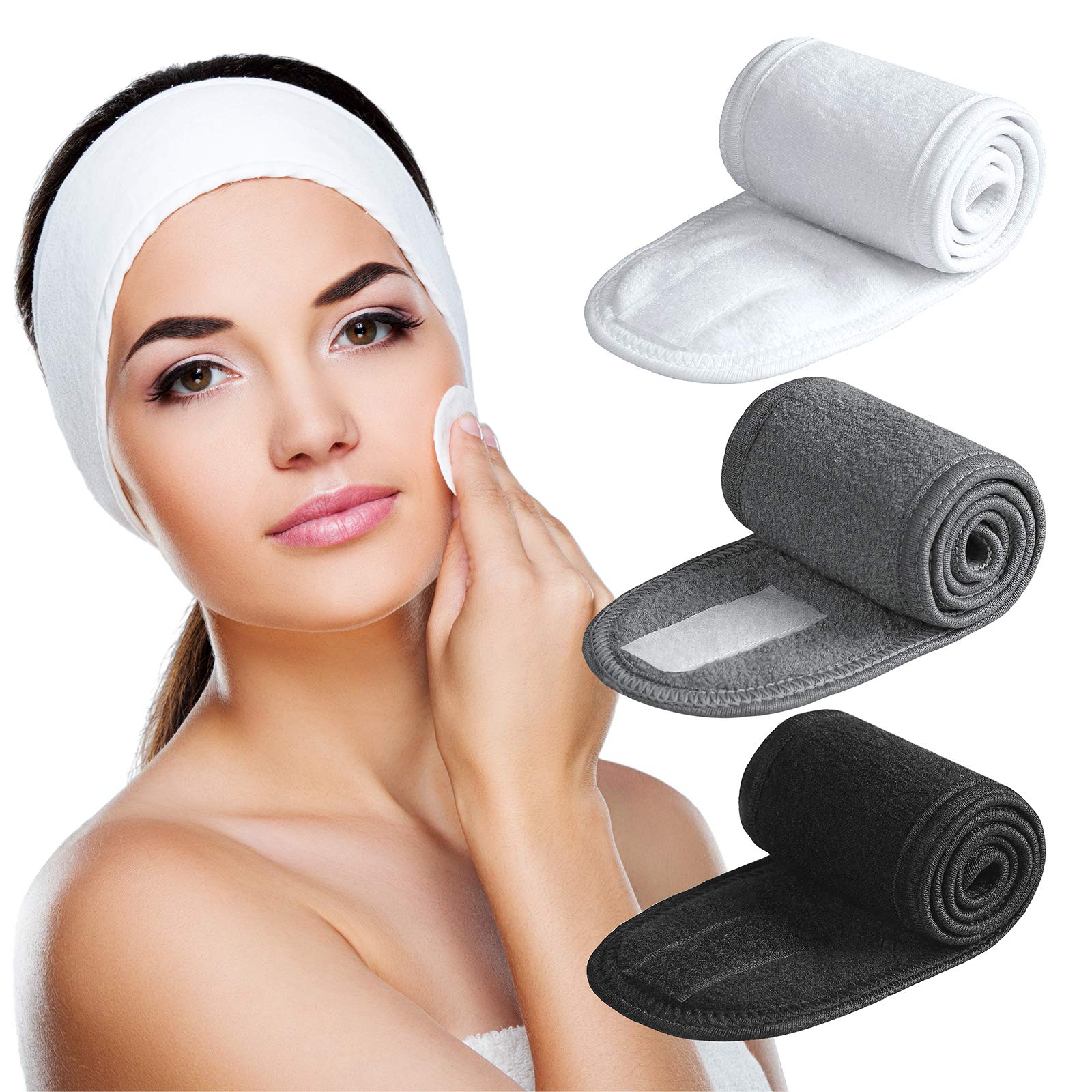 Goodinary® Microfiber Adjustable Spa Headband Hair Wrap