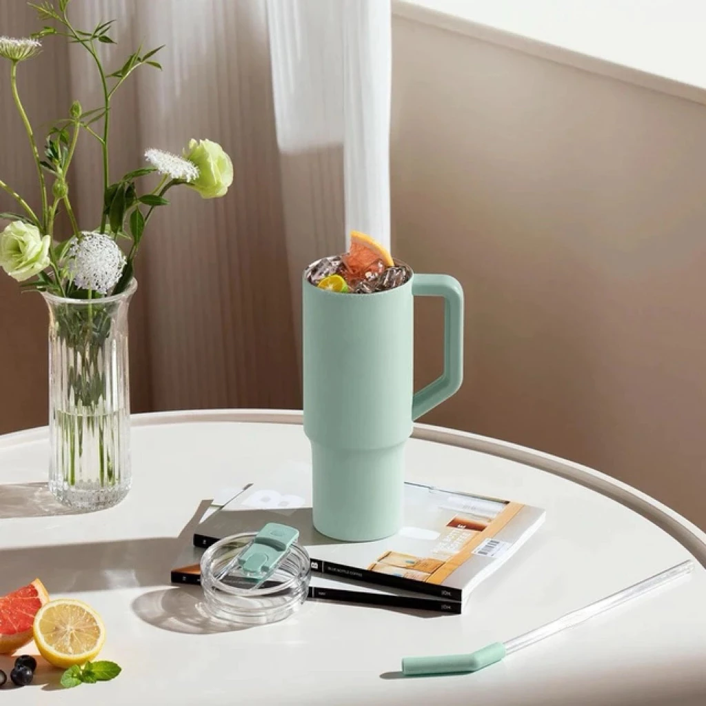 Goodinary® Tumbler with Handle & Straw