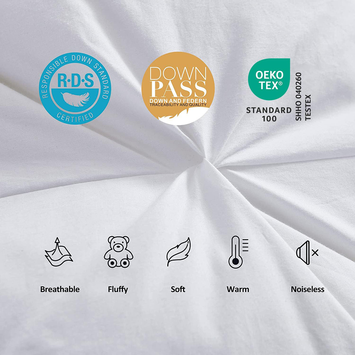 Goodinary® Goose Down Comforter with Pinch Pleat