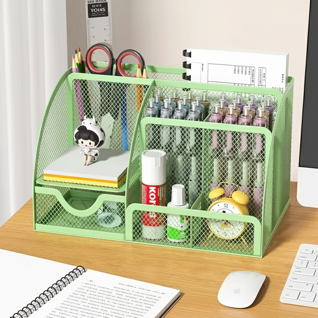 Office Object™ 7 Grid Clear Acrylic Desk Organizer