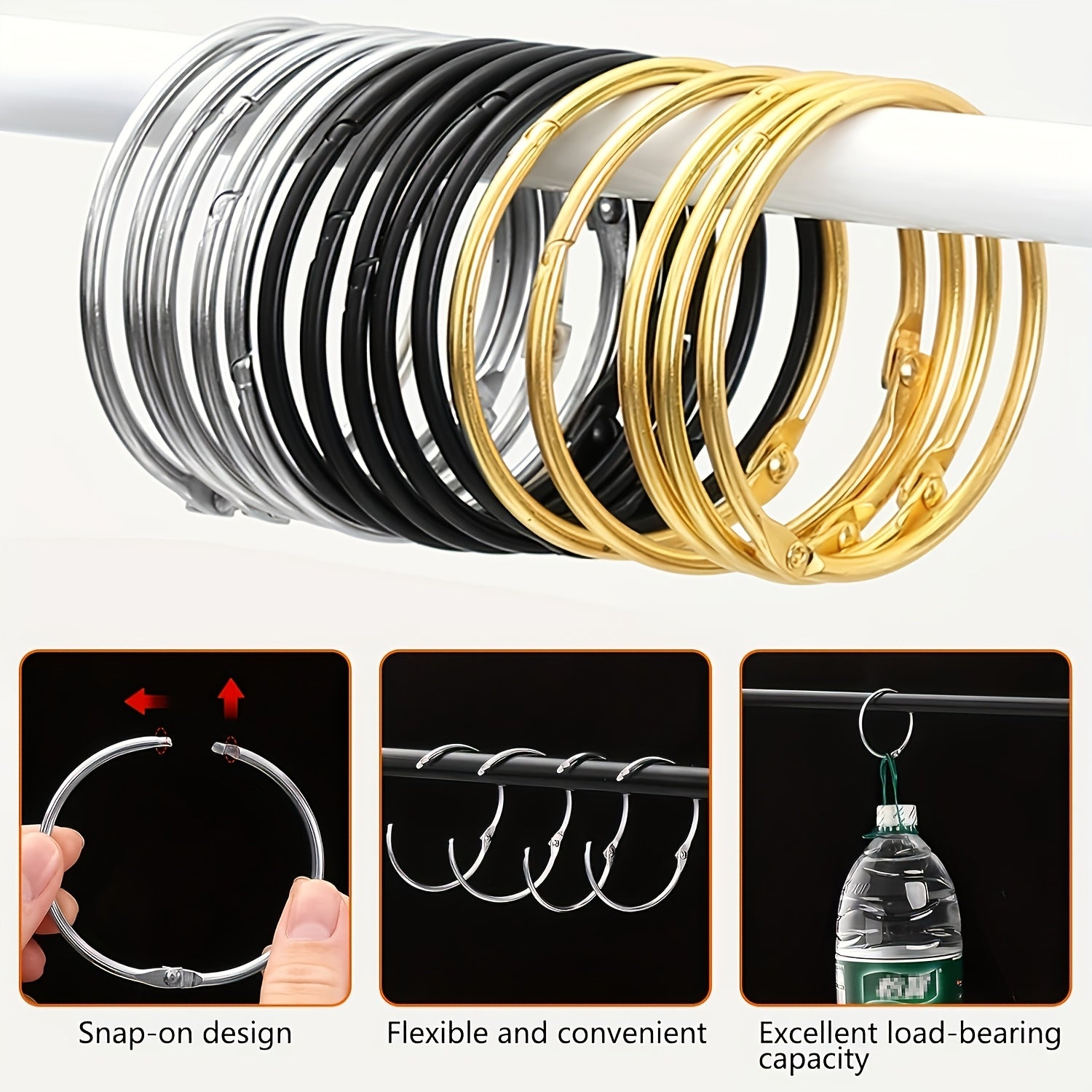 Goodinary® Curtain O Rings (24Pcs)