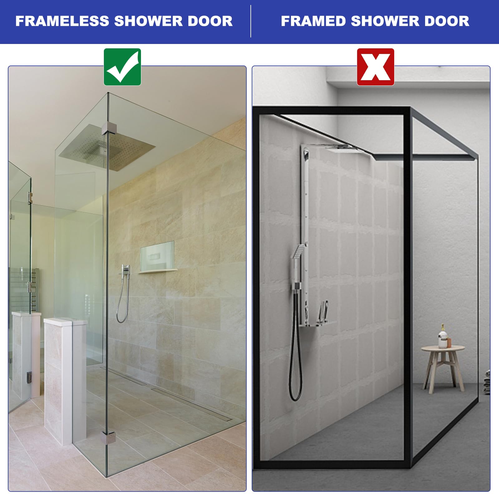 Goodinary® Shower Door Hooks (2 Pcs)