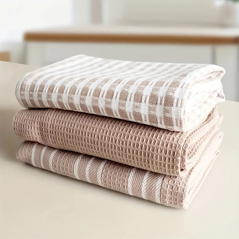 Goodinary® 100% Cotton Kitchen Towels Set (3Pcs) Goodinary