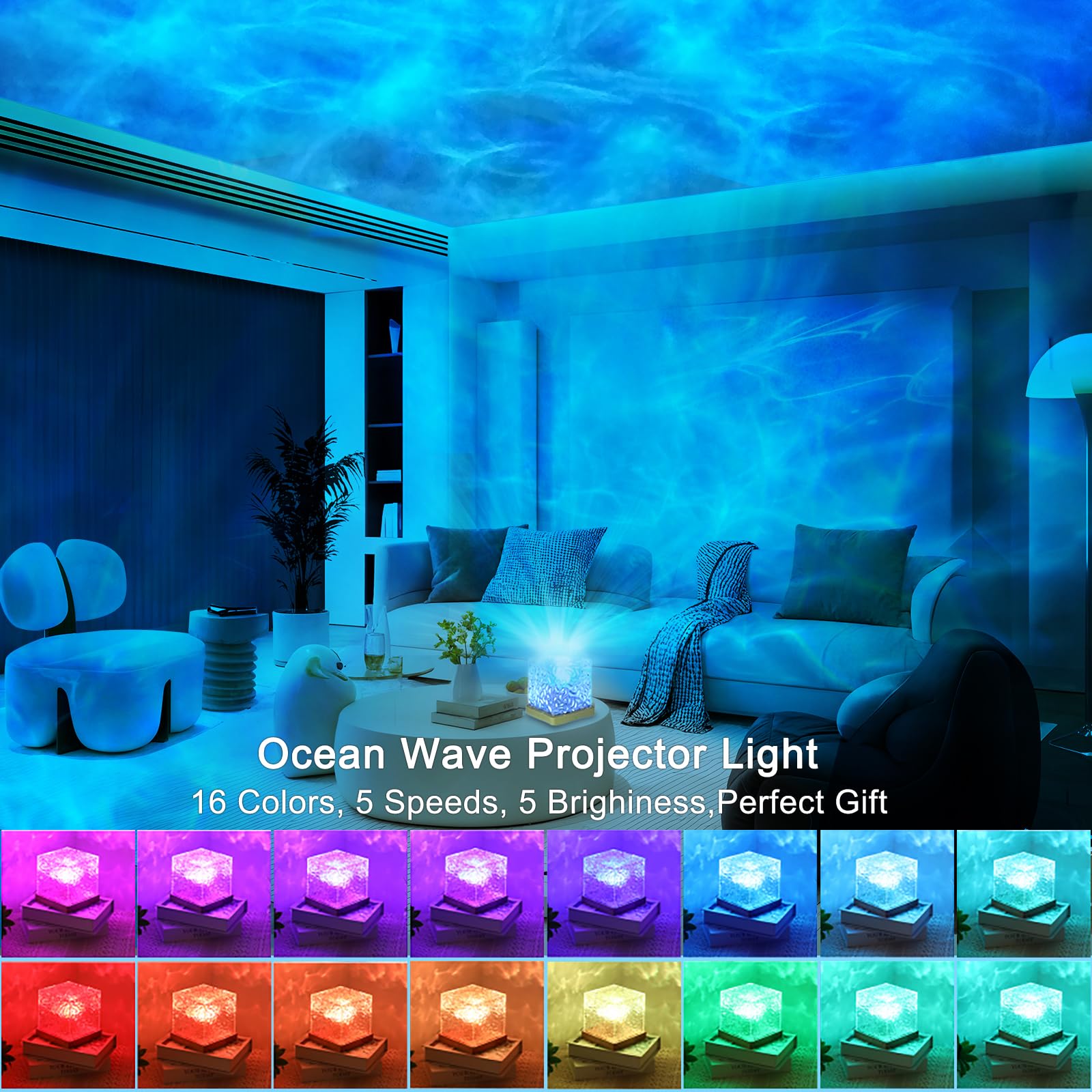 Goodinary® Ocean Wave LED Cube Lamp