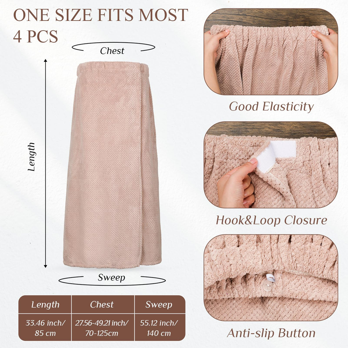 Goodinary® Bath Towel Wrap Set (2 Pcs)