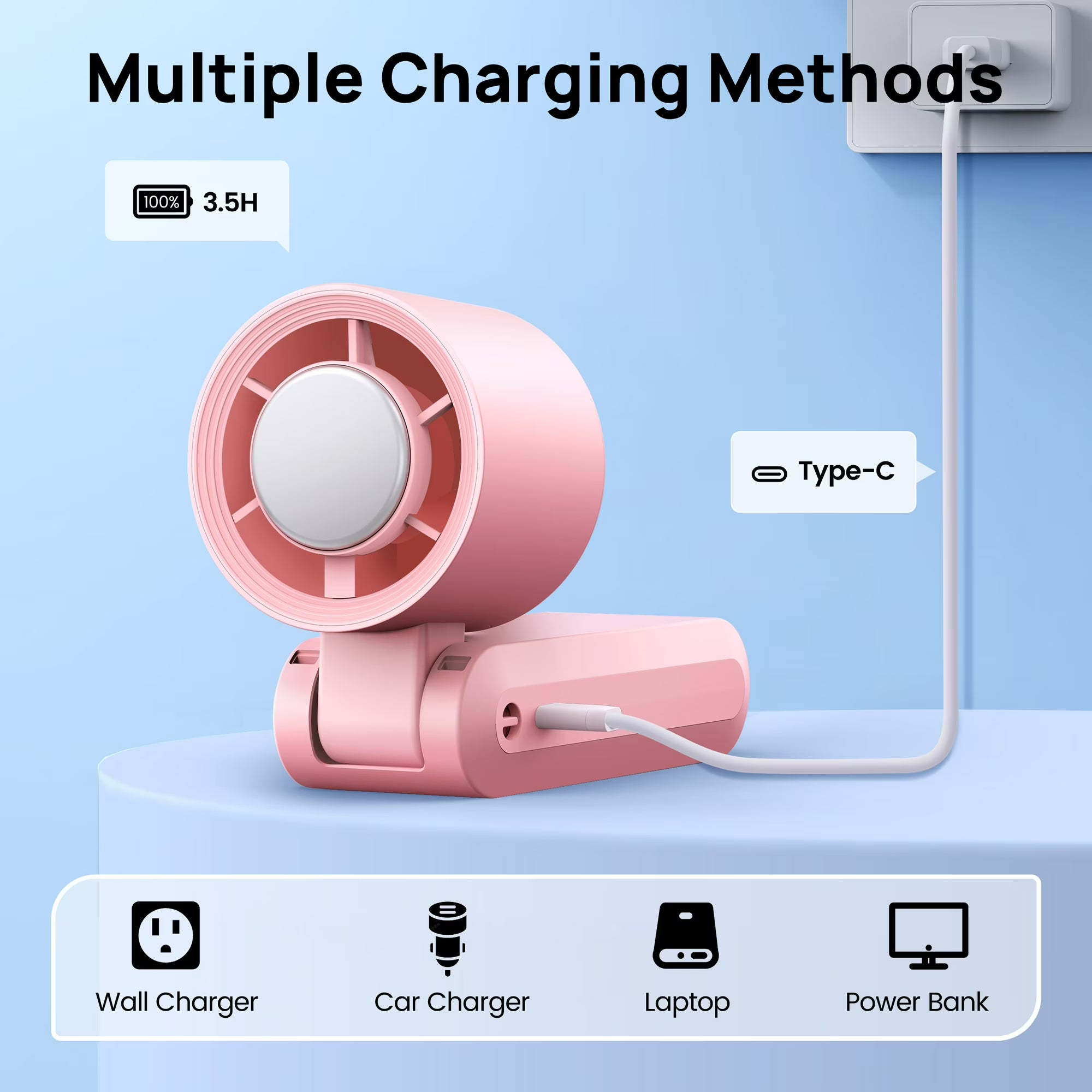 Goodinary® Handheld Portable Turbo Fan With Ice Cooler