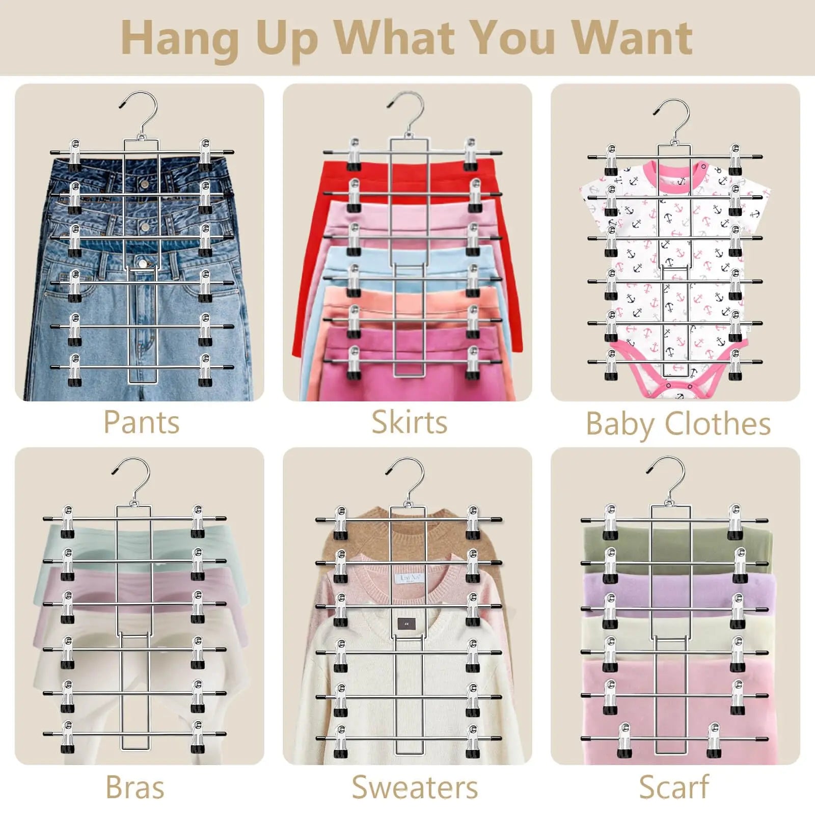 Goodinary® 6 Tier Pants Hanger - Goodinary