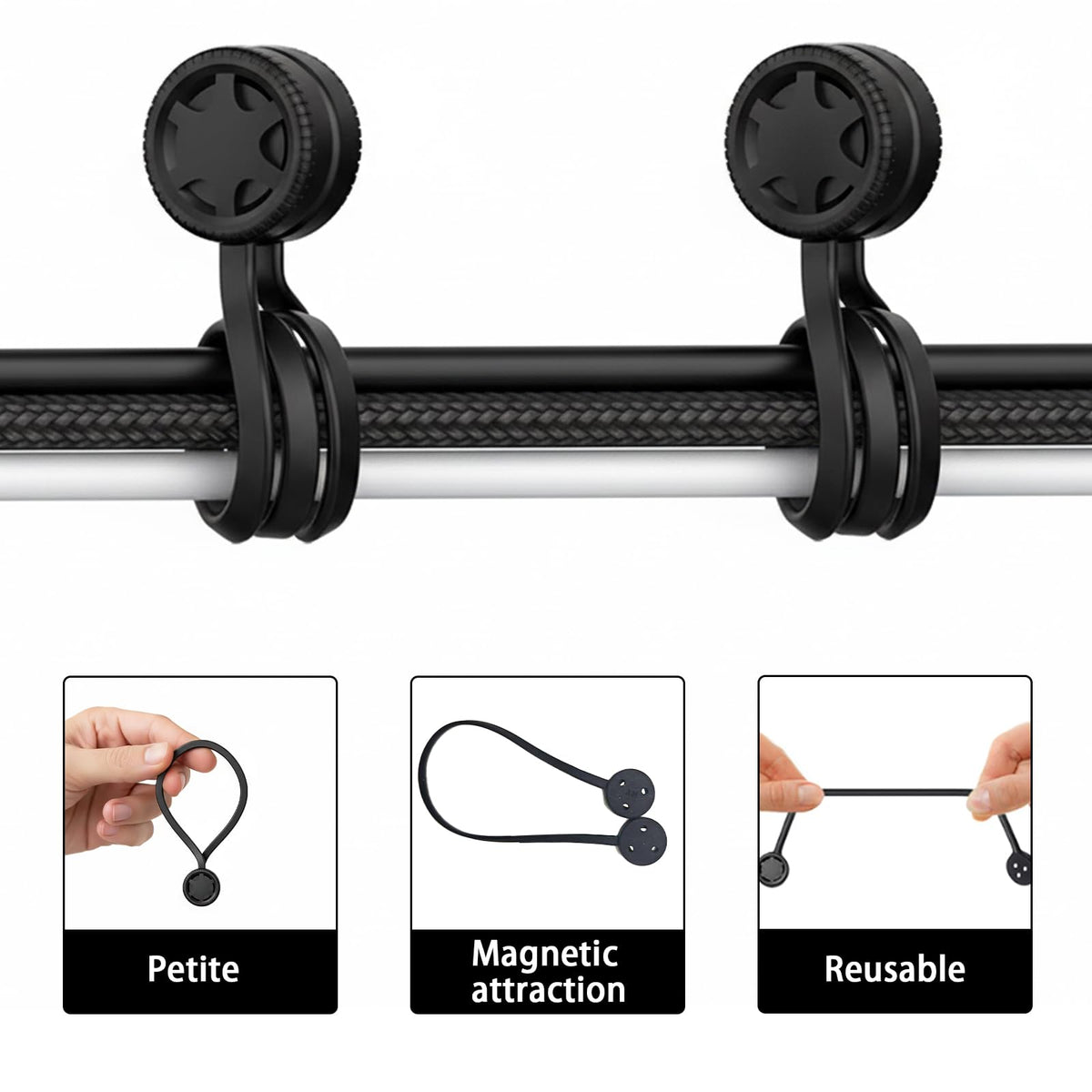 Office Object™ Magnetic Cable Ties (3Pcs)